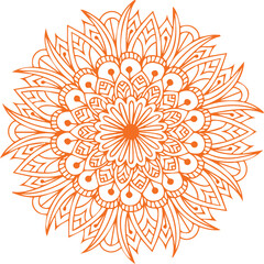 Beautiful flower art and mandala vector design