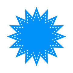 シンプルなカラーの吹き出し　ギザギザした形