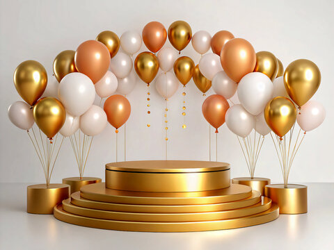 golden balloons isolated on white. balloon, birthday, party, balloons, celebration, fun, decoration, vector, air, holiday, illustration, helium, colorful, color, happy, yellow, flying, celebrate, bunc