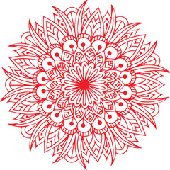 Beautiful flower art and mandala vector design