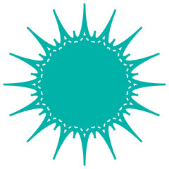 シンプルなカラーの吹き出し　ギザギザした形