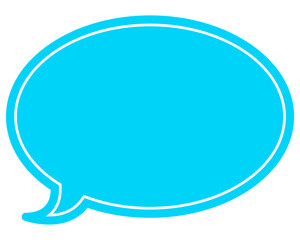 シンプルなカラーの吹き出し　丸形