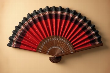 abanico español rojo 