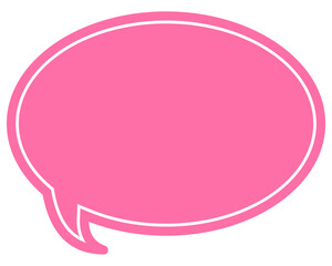 シンプルなカラーの吹き出し　丸形