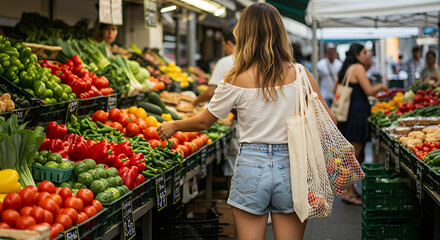 Obraz premium shopping at the market