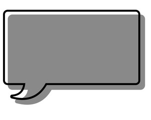 Fototapeta premium シンプルな線がずれた吹き出し 四角形