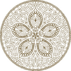 Beautiful flower art and mandala vector design