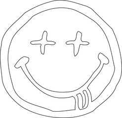 illustration sketch icon logo symbol mascot icon face is disappointed 