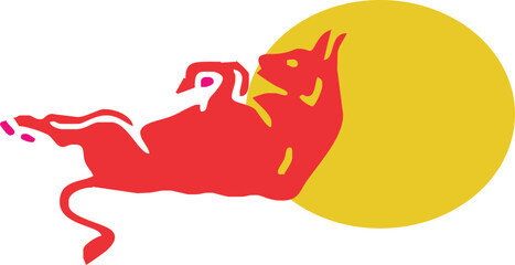 illustration sketch icon logo symbol mascot sketch sleeping bull