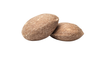 Obraz premium Almond nuts isolated on a wooden background. Almonds are a healthful food. Locally in Bangladesh, it is called Kath Badam.