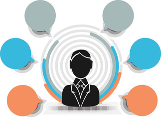 Infographic design illustration vector sketch related to individual targets and expectations