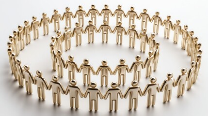 Naklejka premium A diverse group of people standing in a circle representing global wealth distribution and trends in investment dynamics