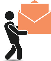 vector sketch illustration design Infographics related to address for sending email web email