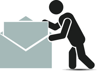 vector sketch illustration design Infographics related to address for sending email web email  