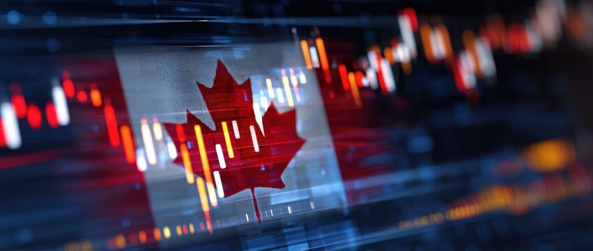 Canadian economy and stock market concept.