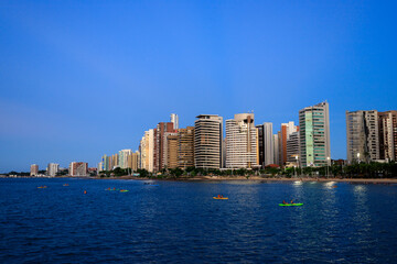 Beira-mar em Fortaleza a noite, Ceará, Brasil 