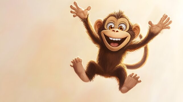 6.Cartoon Monkey Drawing