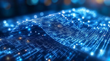 Stacks of papers beside glowing digital screens represent the shift from traditional paperwork to automated smart contracts, symbolizing efficiency, innovation, and digital transformation.

