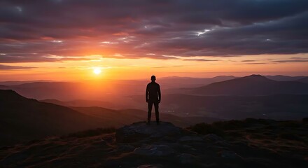Obraz premium beautiful nature sunset panorama view image