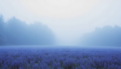 morning mist in the forest