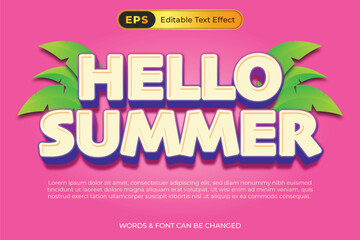 Hello Summer 3D Text Effect