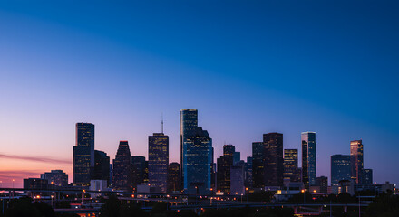 Fototapeta premium City Skyline at Dusk
