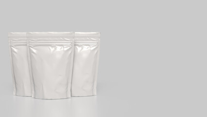 The White package for food concept 3d Rendering.