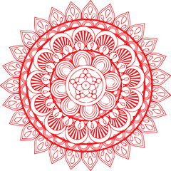 Beautiful flower art and mandala vector design