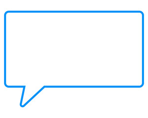 シンプルなカラー線の吹き出し　四角形