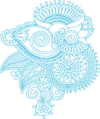 Beautiful flower art and mandala vector design