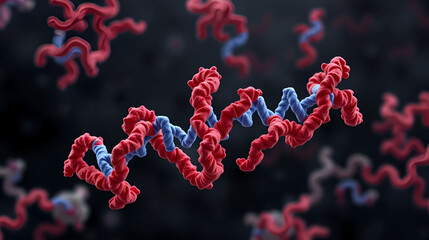 Dual specificity mitogen-activated protein kinase kinase 6, an enzyme involved in many cellular processes such as stress-induced cell cycle arrest, transcription activation and apoptosis. 3d render