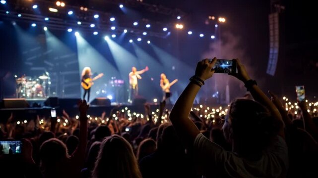 【ライブで熱狂する観客のイメージ】Image of an enthusiastic audience at a live concert