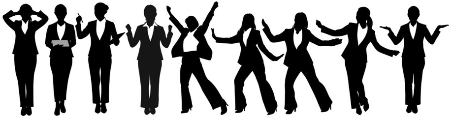 Dynamic Business Woman in Various Poses