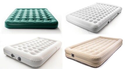 Variety of inflatable camping mattresses