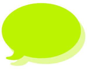 シンプルなカラーの吹き出し　丸形