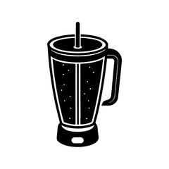 Portable smoothie cup blender silhouette