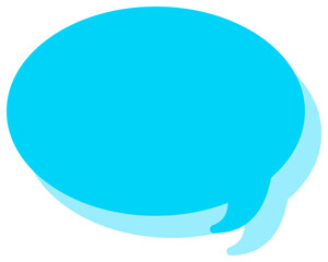 シンプルなカラーの吹き出し　丸形