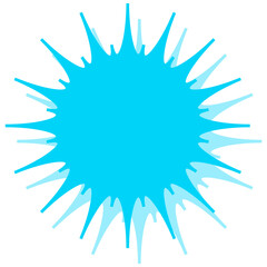 シンプルなカラーの吹き出し　ギザギザした形