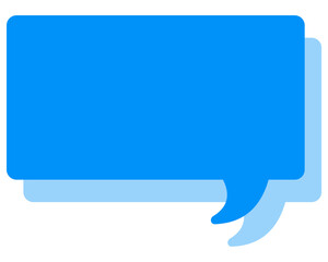 シンプルなカラーの吹き出し　四角形