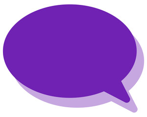 シンプルなカラーの吹き出し　丸形