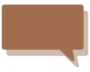 シンプルなカラーの吹き出し　四角形