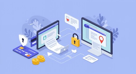 Obraz premium Secure Online Transactions: Digital Payment & Data Protection