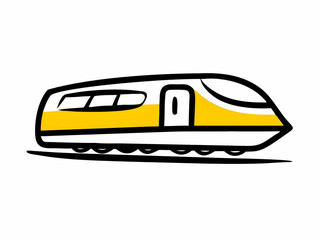 Modern Train Illustration Fast Transportation Vehicle