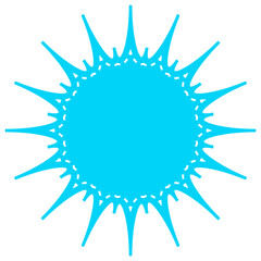 シンプルなカラーの吹き出し　ギザギザした形