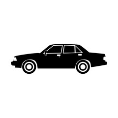 Fototapeta premium Black Car Silhouette Icon