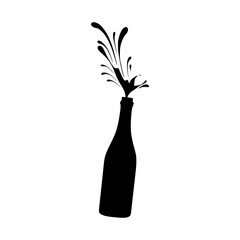 Elegant Wine Bottle Silhouette
