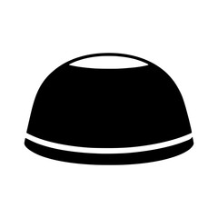 Fototapeta premium Minimalist Dome Icon - Black Silhouette