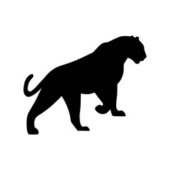 Obraz premium Silhouette Tiger Vector Graphic