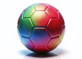 Low Light Soccer Ball Clipart, Isolated White Background, Sports Photography