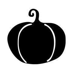 Black Silhouette Pumpkin Icon